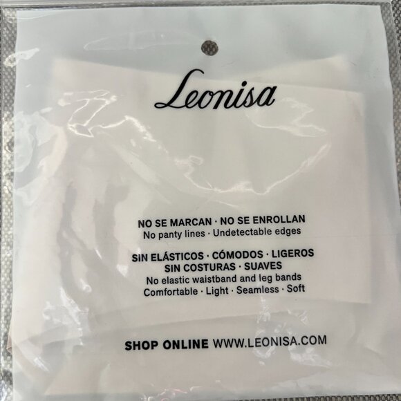 LEONISA Brasilera Invisible Thong Panty Seamless Cheeky Beige 012720 - Picture 8 of 8